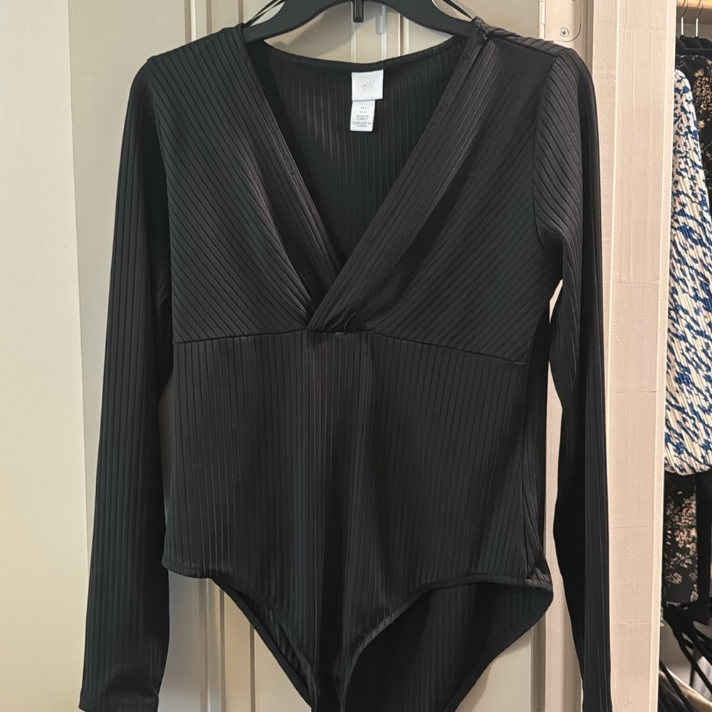 H&M Black plunge bodysuit
